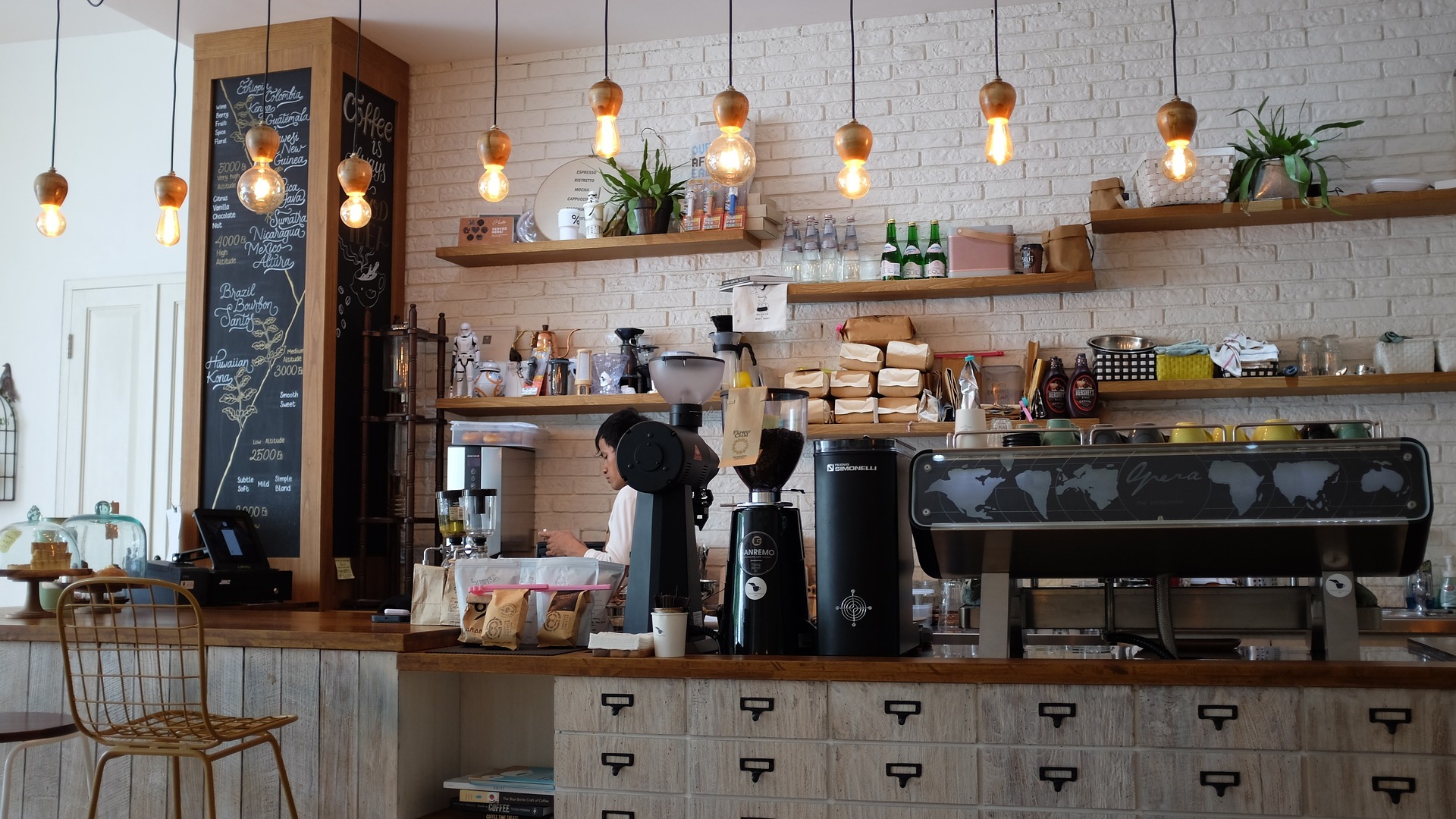 Inside view of The Roasted Bean coffeehouse